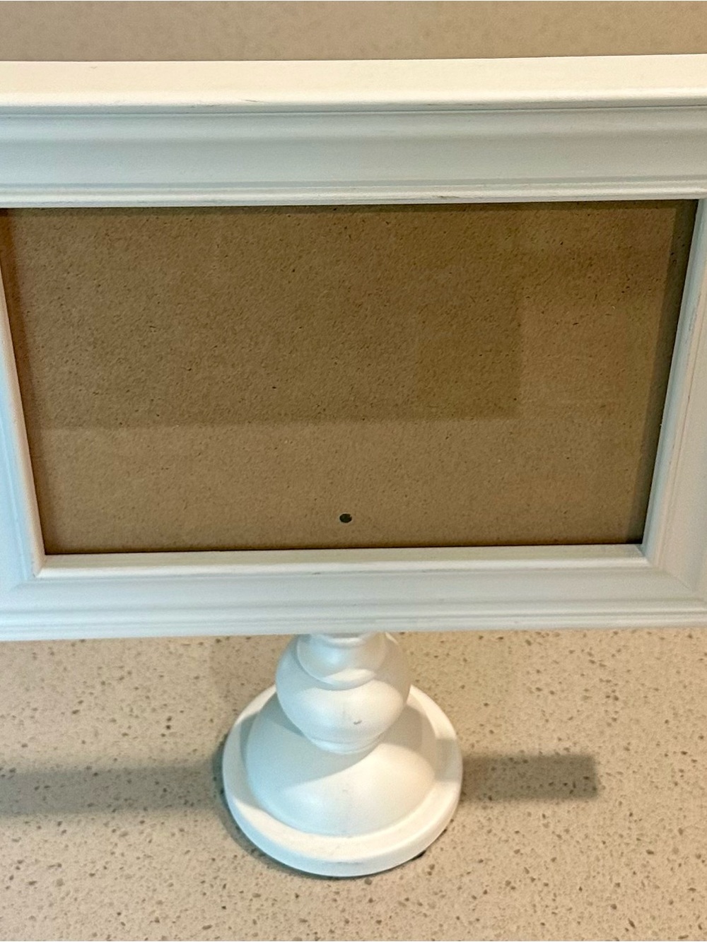 Classic White Pedestal Photo Frame Stand - Home Accents